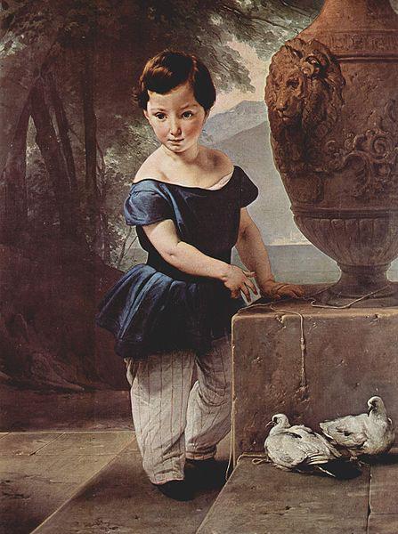 Francesco Hayez Portrat des Don Giulio Vigoni als Kind. china oil painting image